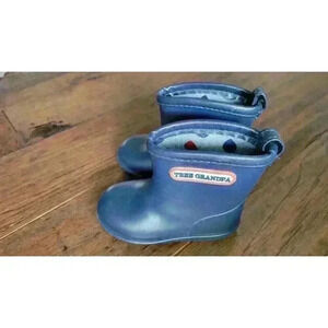 Tree Grandpa Toddler's Rain Boots blue Size 13.0